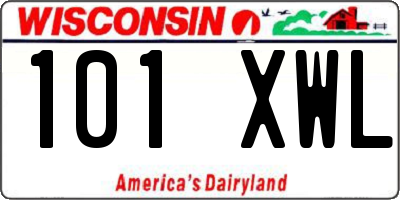 WI license plate 101XWL