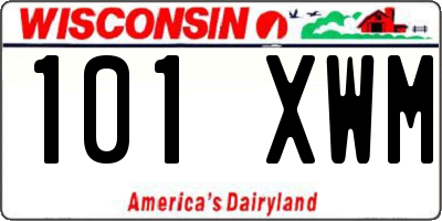 WI license plate 101XWM