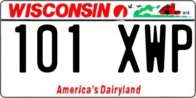 WI license plate 101XWP