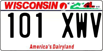 WI license plate 101XWV