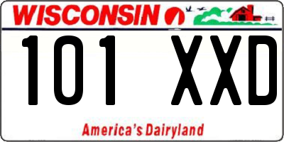 WI license plate 101XXD