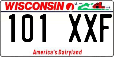 WI license plate 101XXF