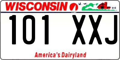 WI license plate 101XXJ