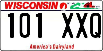 WI license plate 101XXQ