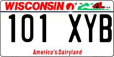 WI license plate 101XYB