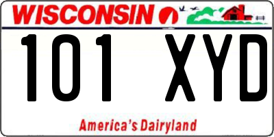 WI license plate 101XYD