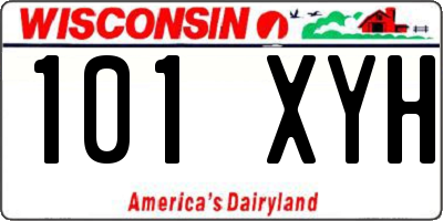 WI license plate 101XYH