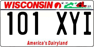 WI license plate 101XYI