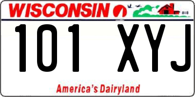WI license plate 101XYJ