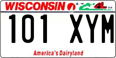 WI license plate 101XYM