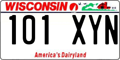 WI license plate 101XYN