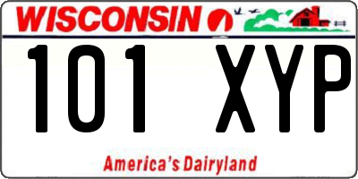 WI license plate 101XYP