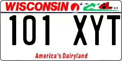 WI license plate 101XYT