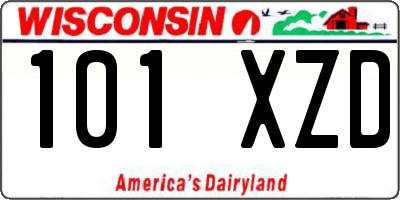 WI license plate 101XZD