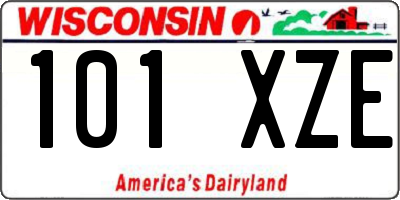 WI license plate 101XZE