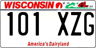 WI license plate 101XZG