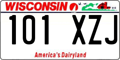 WI license plate 101XZJ