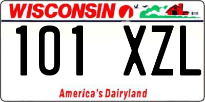 WI license plate 101XZL