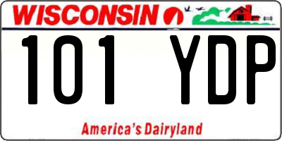 WI license plate 101YDP
