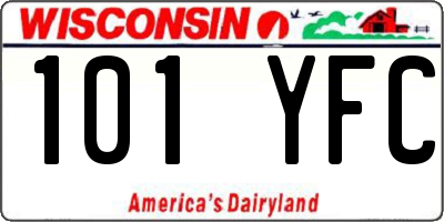 WI license plate 101YFC