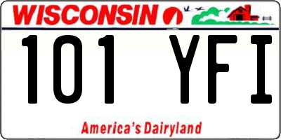 WI license plate 101YFI