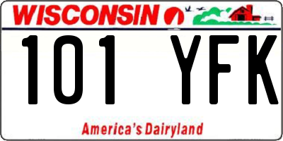WI license plate 101YFK