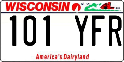 WI license plate 101YFR