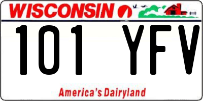 WI license plate 101YFV