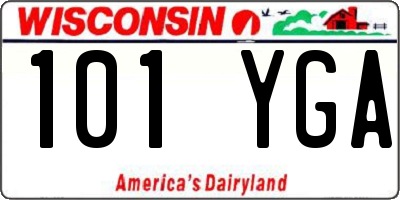 WI license plate 101YGA