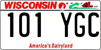 WI license plate 101YGC