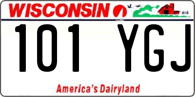 WI license plate 101YGJ