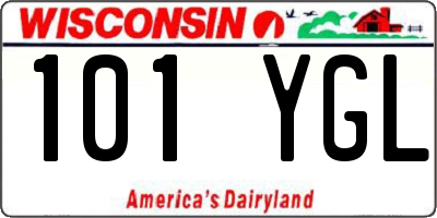 WI license plate 101YGL