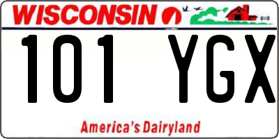 WI license plate 101YGX