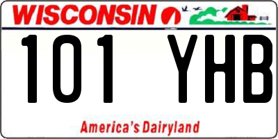 WI license plate 101YHB