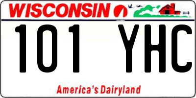 WI license plate 101YHC