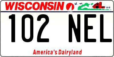 WI license plate 102NEL