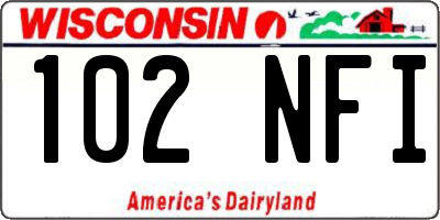 WI license plate 102NFI