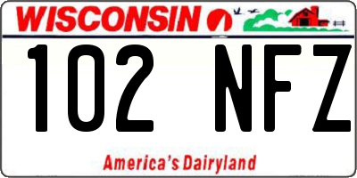 WI license plate 102NFZ