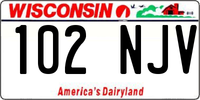 WI license plate 102NJV