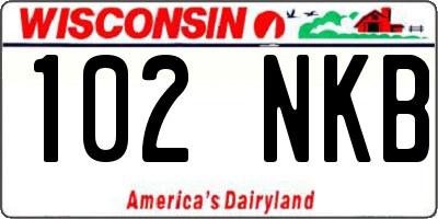 WI license plate 102NKB