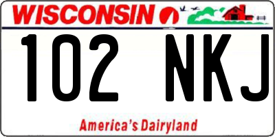 WI license plate 102NKJ