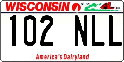 WI license plate 102NLL