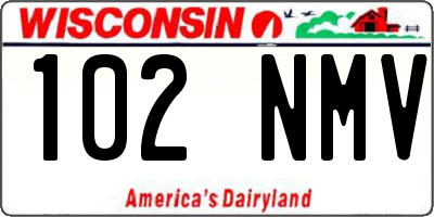WI license plate 102NMV