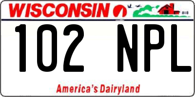 WI license plate 102NPL
