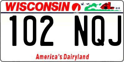 WI license plate 102NQJ