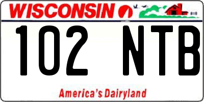WI license plate 102NTB
