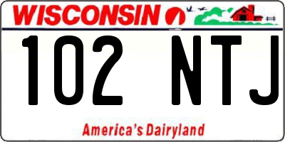 WI license plate 102NTJ