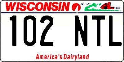 WI license plate 102NTL