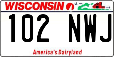 WI license plate 102NWJ