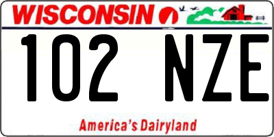 WI license plate 102NZE